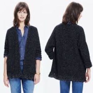 Madewell Memento Fringe Black Cardigan